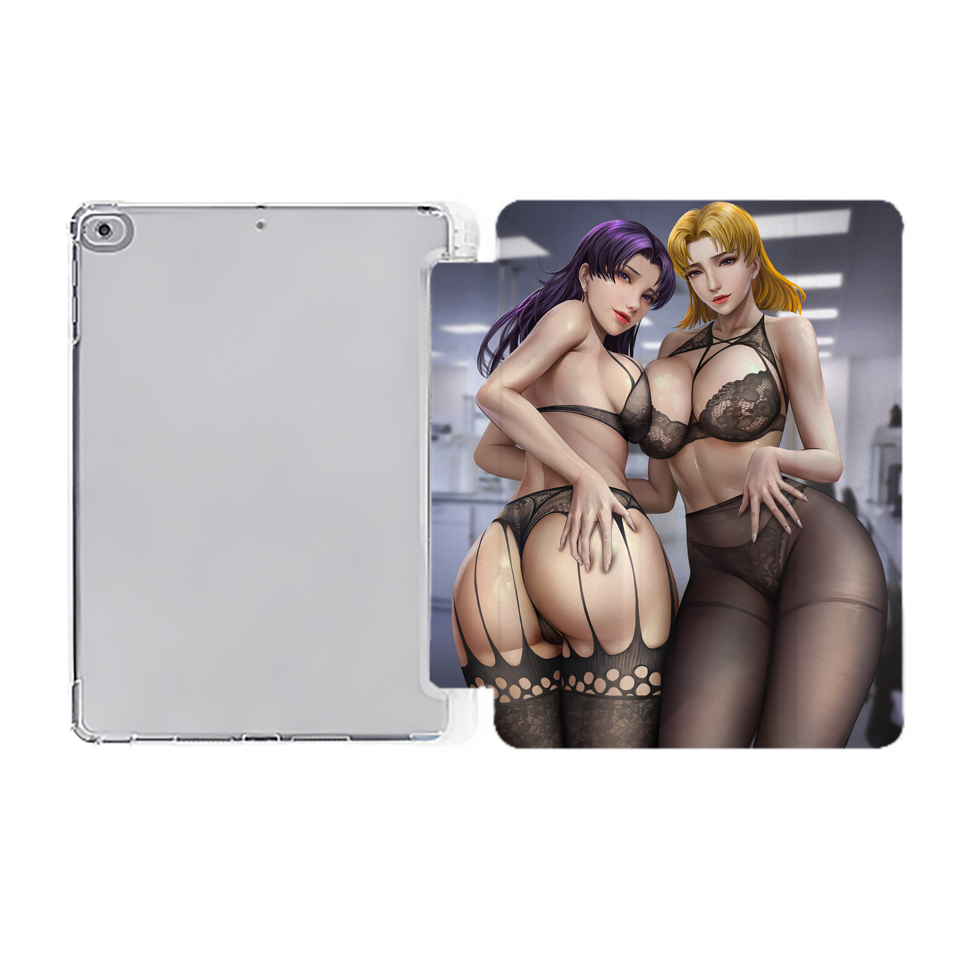 （画像用） EVA 新世紀エヴァンゲリオン IPad ケース ペン収納付き 三つ折りスタンド PUレザー×シリコン 対応機種9.5/10.5/10.9インチ